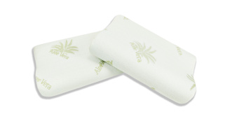 Poduszka ortopedyczna z pianką pamięci visco koniec z bólem kręgosłupa idealna na prezent. Jeden rozmiar. Aloe vera memory