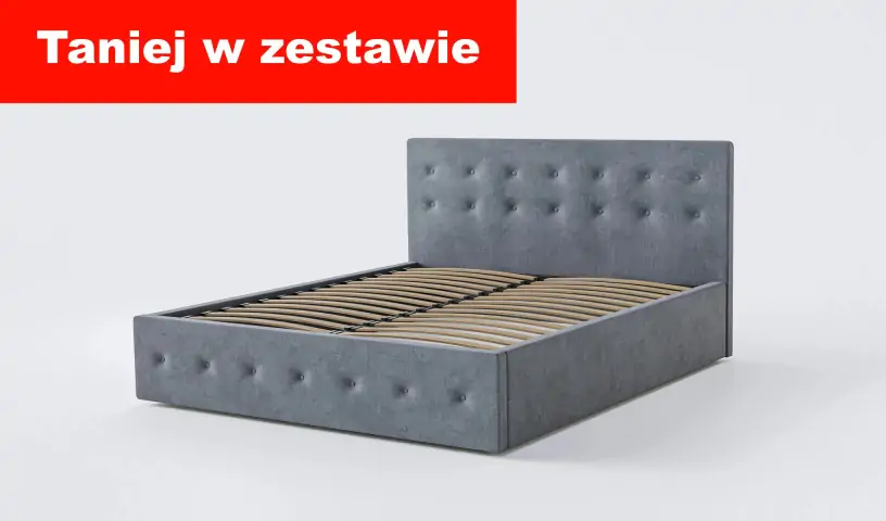 Łóżko tapicerowane do sypialni + materac komplet 140/200, 160/200, 180/200