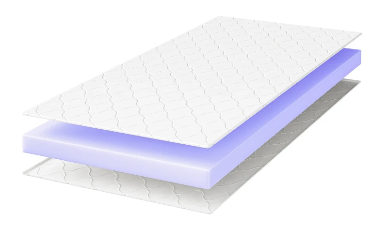 Materac piankowy hipoalergiczny 10 cm LUNA. Średnio-twardy nawierzchniowy 80x200 90x200 120x200 140x200 160x200 180x200