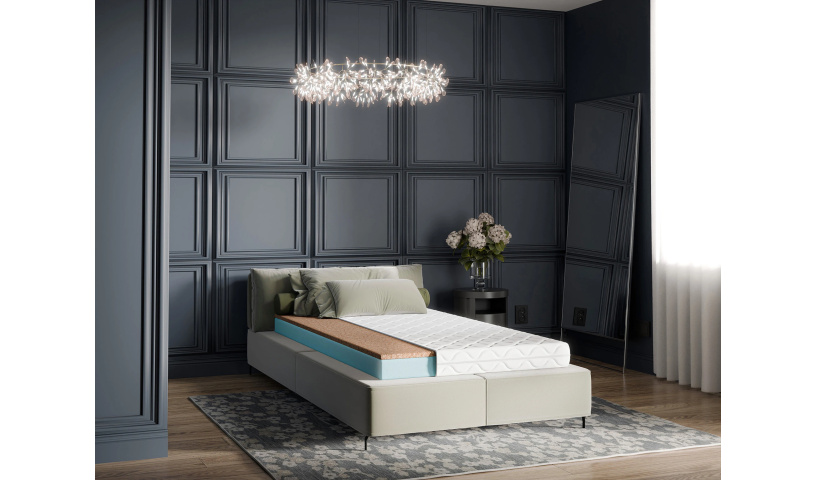 Materac piankowy średnio-twardy z matą kokosową, antybakteryjny 80x200 90x200 cm Materac piankowy średnio-twardy z matą kokosową, antybakteryjny 80x200 90x200 cm