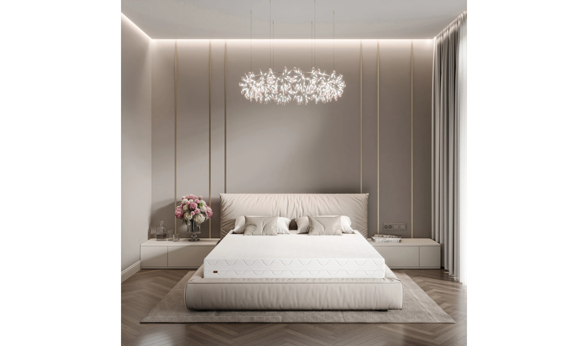 Materac sprężynowy z pianką visco premium, dwustronny średniotwardy-miękki