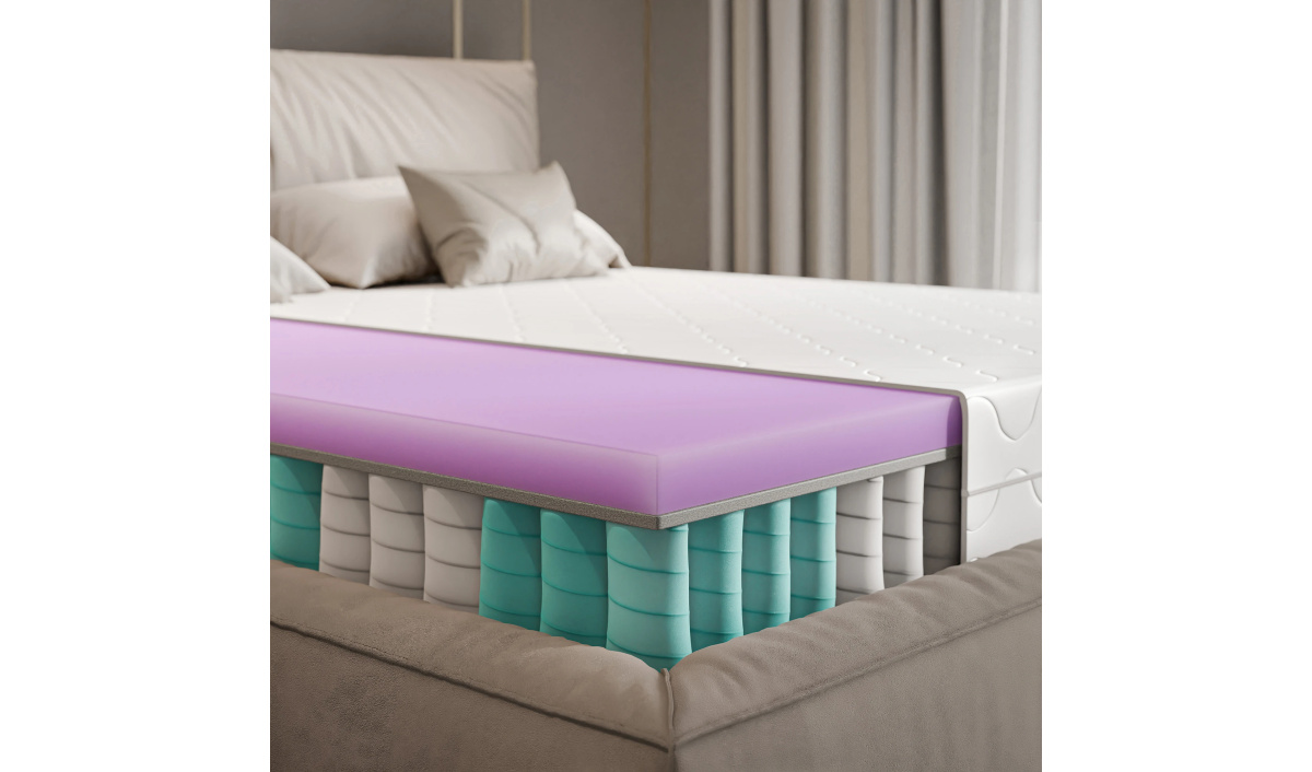 Materac sprężynowy z pianką visco premium, dwustronny średniotwardy-miękki