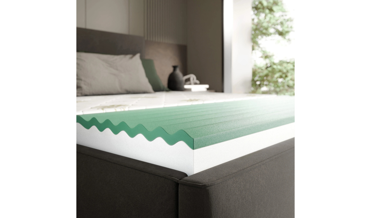 Materac piankowy strefowy 15 cm AISHA wygodny premium z pokrowcem 80x200 90x200 120x200 140x200 160x200 180x200