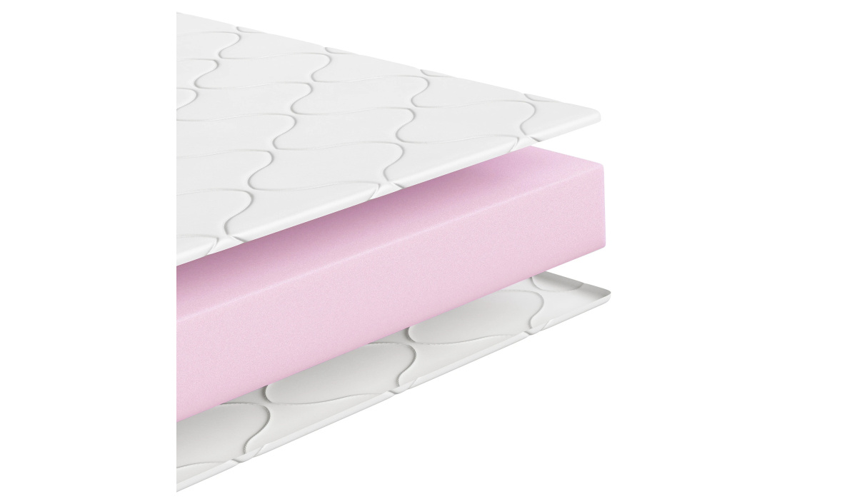 Materac piankowy nawierzchniowy miękki H2  SUPER MILANO dwustronny z pokrowcem 80x200 90x200 cm