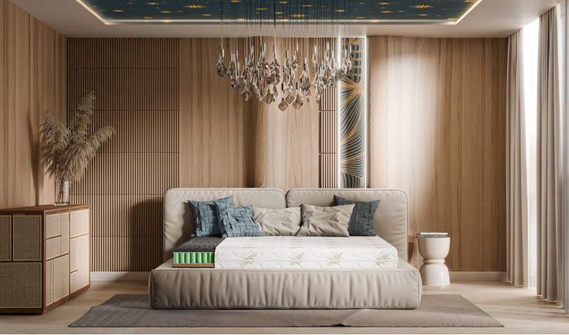 Materac sprężynowy dwustronny z pokrowcem koniec z bólem kręgosłupa. funkcja masażu Premium Black 90x200 120x200 140x200 160x200