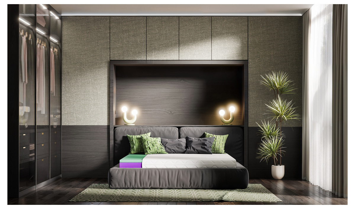 Materac piankowy 15 cm ADDISON strefowy wygodny z pokrowcem 80x200 90x200 120x200 140x200 160x200 180x200