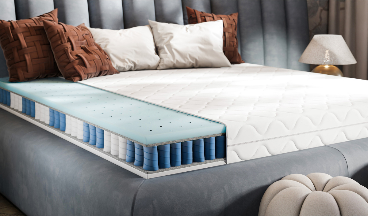 Materac sprężynowy z latexem dwustronny z pokrowcem koniec z bólem 80x200  90x200 120x200  140x200 160x200 180x200