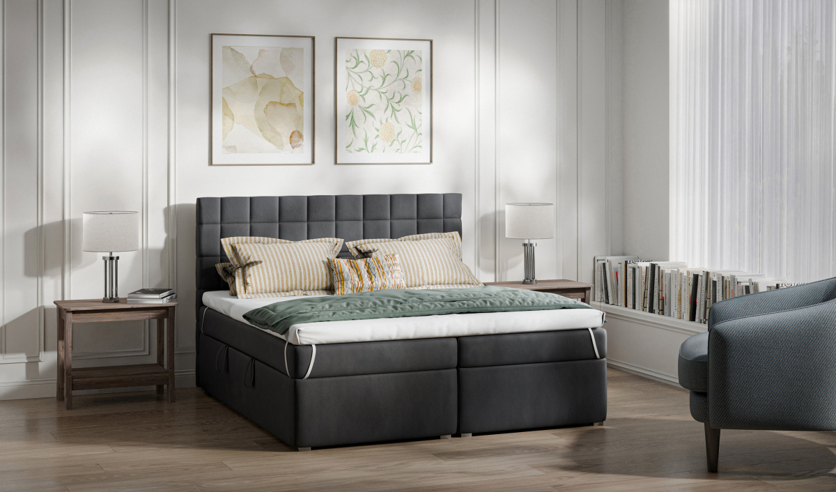 Łóżko kontynentalne tapicerowane do sypialni 140/200, 160/200, 180/200