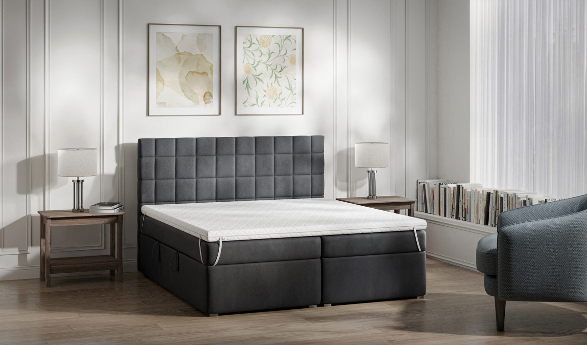 Łóżko kontynentalne tapicerowane do sypialni 140/200, 160/200, 180/200