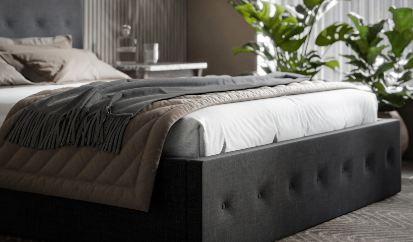 Łóżko tapicerowane do sypialni + materac komplet 140/200, 160/200, 180/200