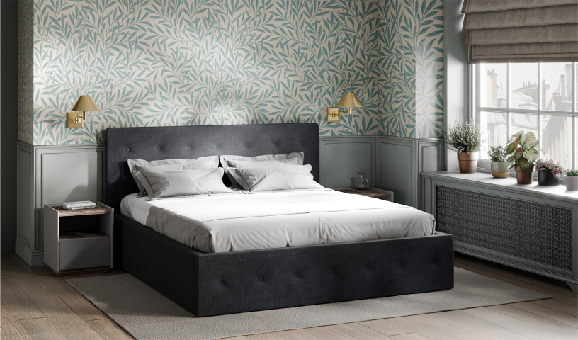 Łóżko tapicerowane do sypialni + materac komplet 140/200, 160/200, 180/200