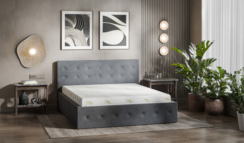 Łóżko tapicerowane do sypialni + materac komplet 140/200, 160/200, 180/200