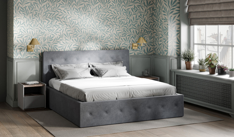 Łóżko tapicerowane do sypialni + materac komplet 140/200, 160/200, 180/200