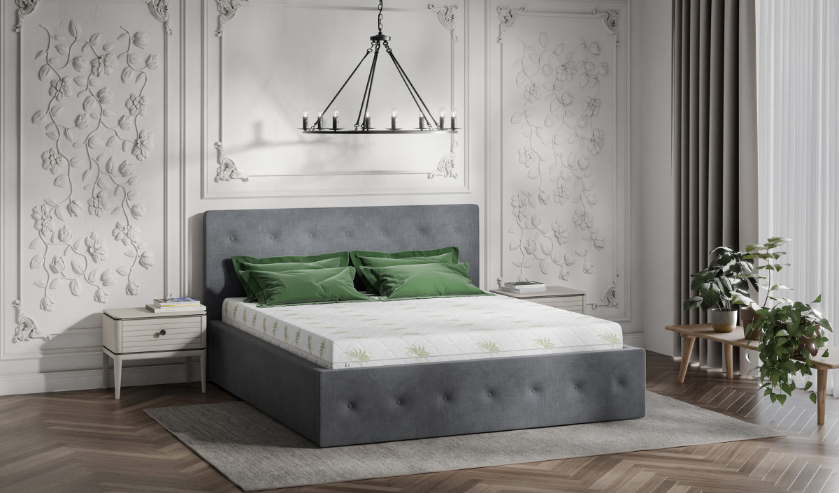 Łóżko tapicerowane do sypialni + materac komplet 140/200, 160/200, 180/200