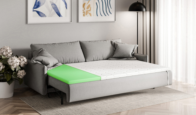 Nakładka na materac z pokrowcem średnio-twardy 5cm topper premium 80x200 90x200 120x200 140x200 160x200 180x200