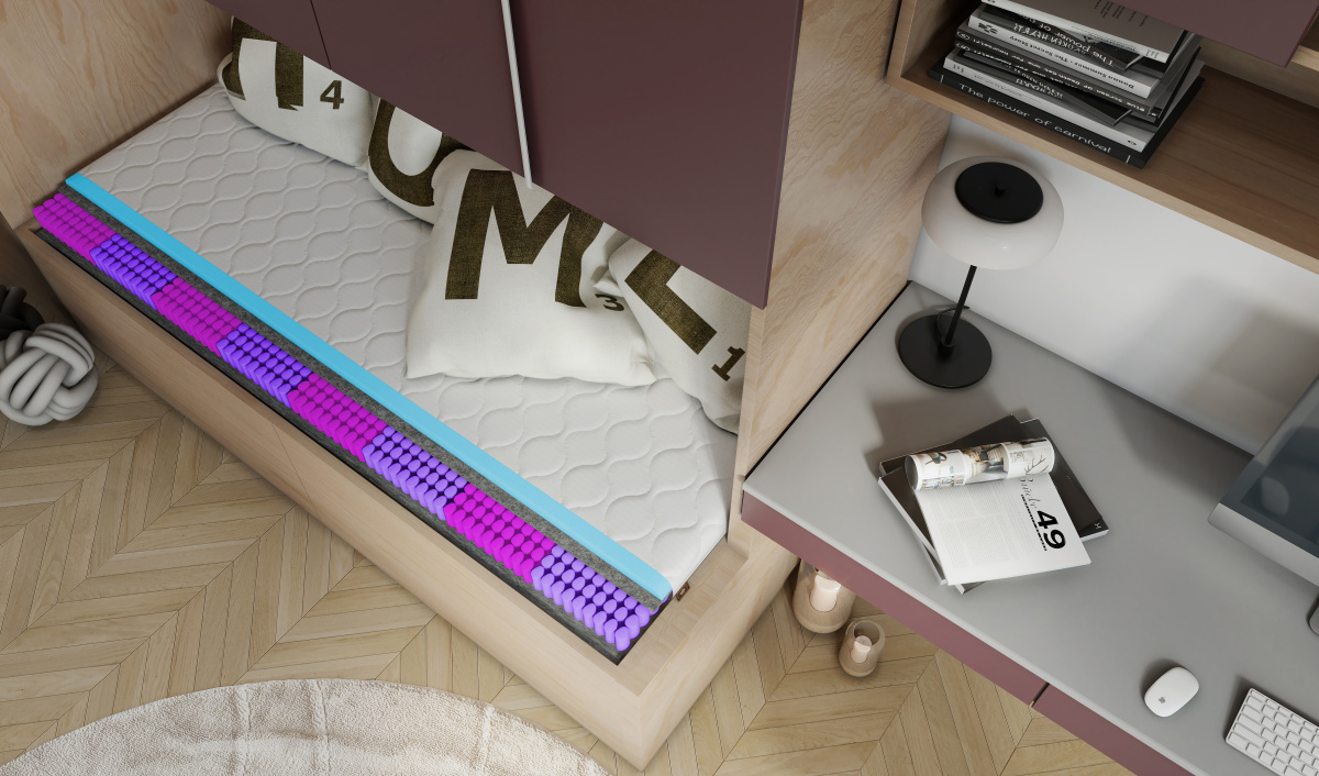 Materac sprężynowy jednostronny, średnio-twardy dla dzieci i młodzieży 80x200 90x200 cm