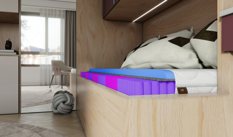 Materac sprężynowy jednostronny, średnio-twardy dla dzieci i młodzieży 80x200 90x200 cm