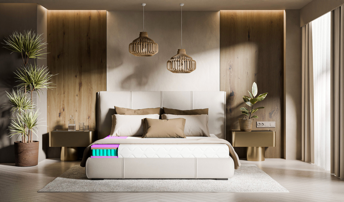 Materac sprężynowy dwustronny z pokrowcem i matą kokosowa twary / bardzotwardy  26cm 80x200 90x200 120x200 140x200 160x200 cm