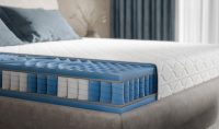 Materac sprężynowy premium z pokrowcem, pianka masująca