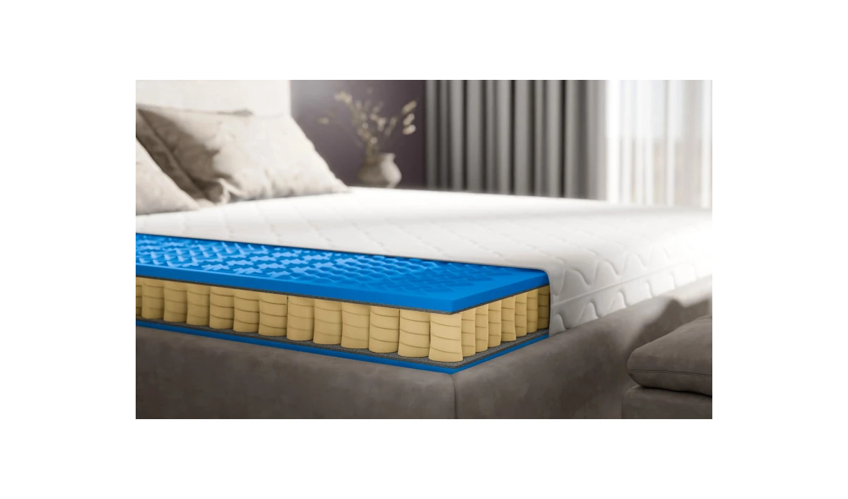 Vinotti materac masujący kieszeniowy sprężynowy 15 cm wygodny z pokrowcem H3, dostępny w rozmiarach 80x200 90x200 120x200 140x20