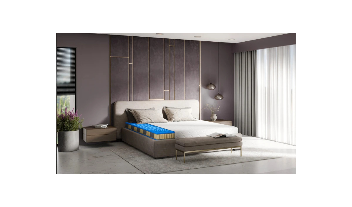 Vinotti materac masujący kieszeniowy sprężynowy 15 cm wygodny z pokrowcem H3, dostępny w rozmiarach 80x200 90x200 120x200 140x20