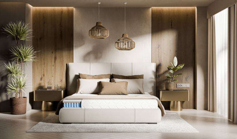 Materac sprężynowy dwustronny z pokrowcem i matą kokosowa twary / bardzotwardy  26cm 80x200 90x200 120x200 140x200 160x200 cm