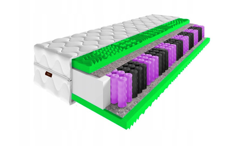 Vinotti materac masujący kieszeniowy sprężynowy 15 cm wygodny z pokrowcem H3, dostępny w rozmiarach 80x200 90x200 120x200 140x20