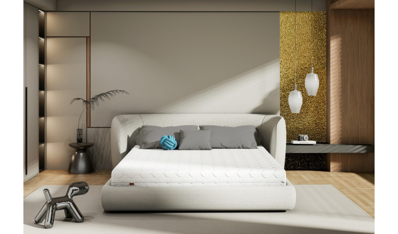 Materac piankowy masujący Eco Complex z pikowanym pokrowcem antyalergiczny