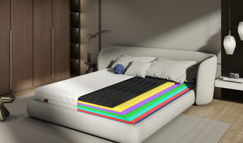 Eco Complex Max – materac kieszeniowy 21 cm dwustronny z pokrowcem  80x200 90x200 120x200 140x200 160x200