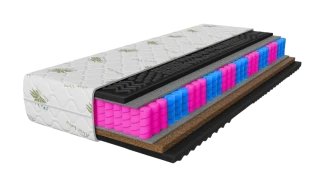 Materac sprężynowy dwustronny z pokrowcem koniec z bólem kręgosłupa. funkcja masażu SUPER Premium Black 90x200 120x200 140x200 1