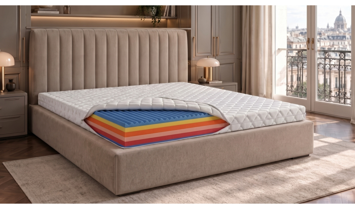 Materac piankowy LUKI obustronny masujący 16 cm